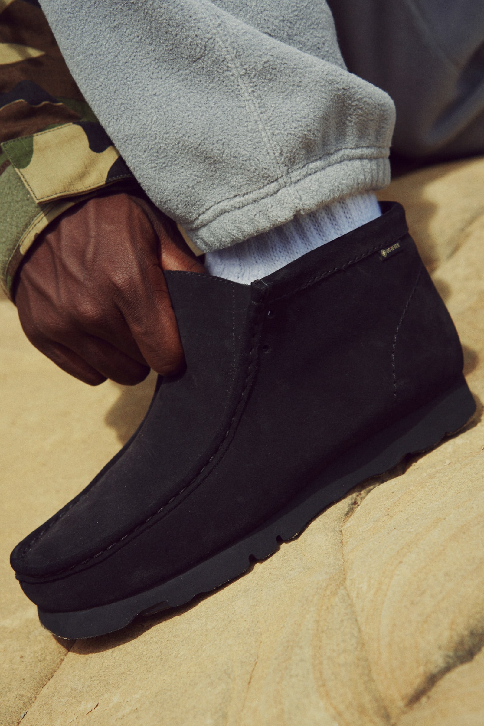 clarks goretex ワラビー alwaythシューレース - ブーツ